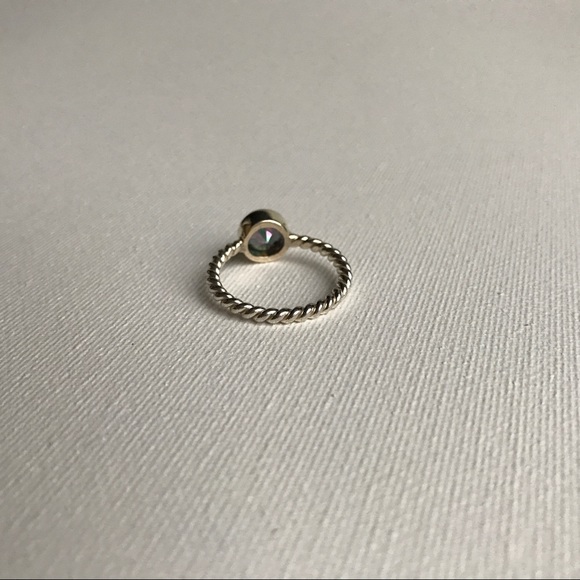 Mystic Topaz & Sterling Silver Twist Ring NEW - Picture 6 of 8